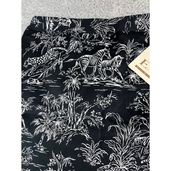 E.P Pro Womens Black & White Sz 8 Safari Print Skort Golf Active Cotton/Spandex - Picture 11 of 16